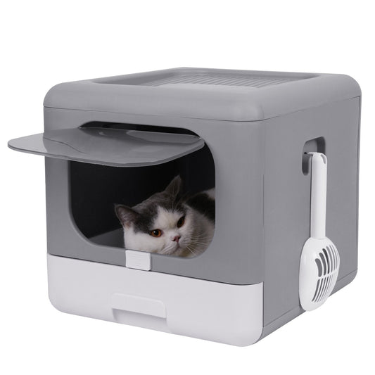 MYPETSLIFE Faltbares Katzenklo mit Deckel - Mittelgroß - Premium - Nur  53.99€! Nur bei My Pets Life